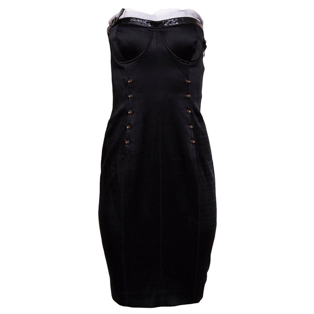 Christian Dior S/S 2001 Sleeveless Black Bustier Dress